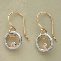 Vintage Gold & Silver Cubic Zirconia Earrings - Seraphina