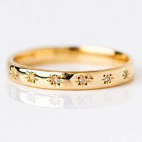 Classic Gold and Zirconia Ring - Amalfi
