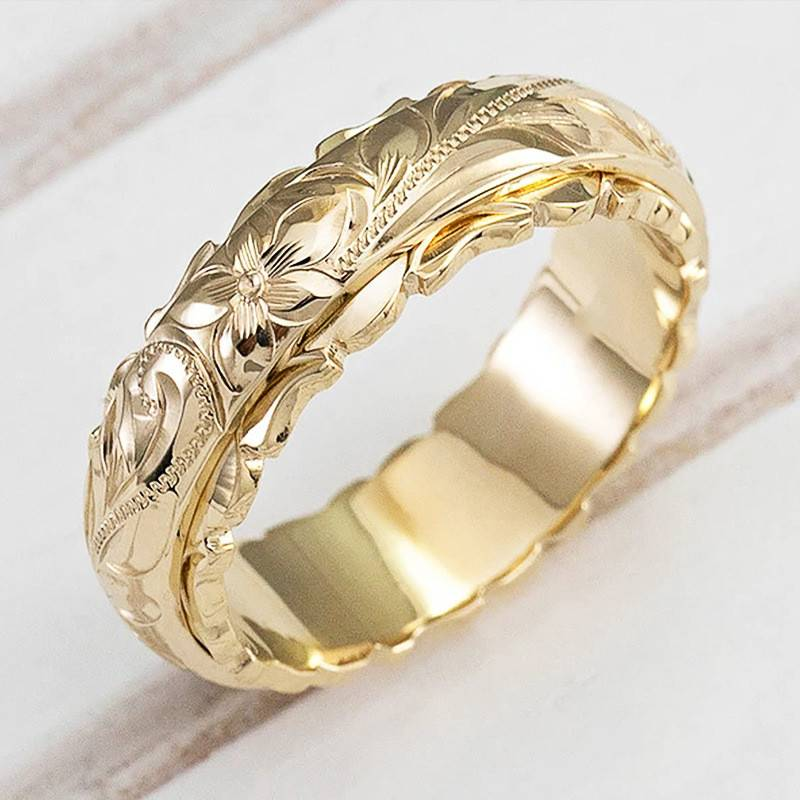 Vintage Golden Flower Ring – Floriana