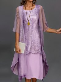 Stylish Floral A-Line Dress with Vest for Women – Miray