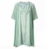 Stylish Floral A-Line Dress with Vest for Women – Miray