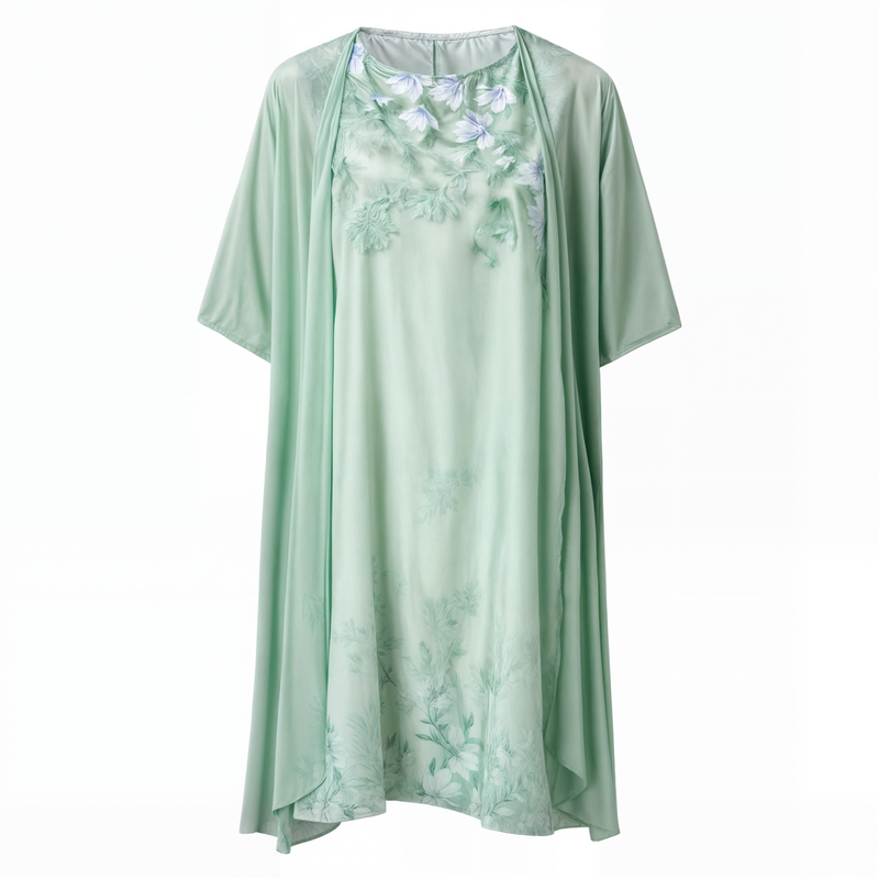 Stylish Floral A-Line Dress with Vest for Women – Miray
