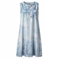 Stylish Floral A-Line Dress with Vest for Women – Miray