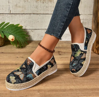 Platform espadrilles with floral pattern – Fleur