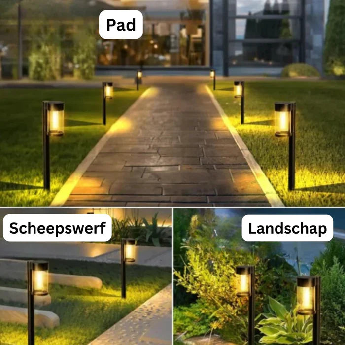 Iluminación solar moderna y lujosa para caminos - LumiPath