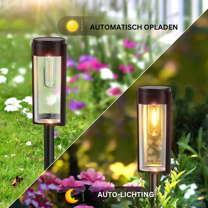 Iluminación solar moderna y lujosa para caminos - LumiPath
