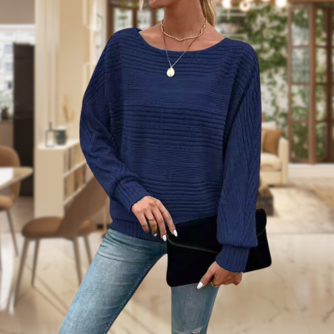 Striped Women's Knit Sweater – Zorine