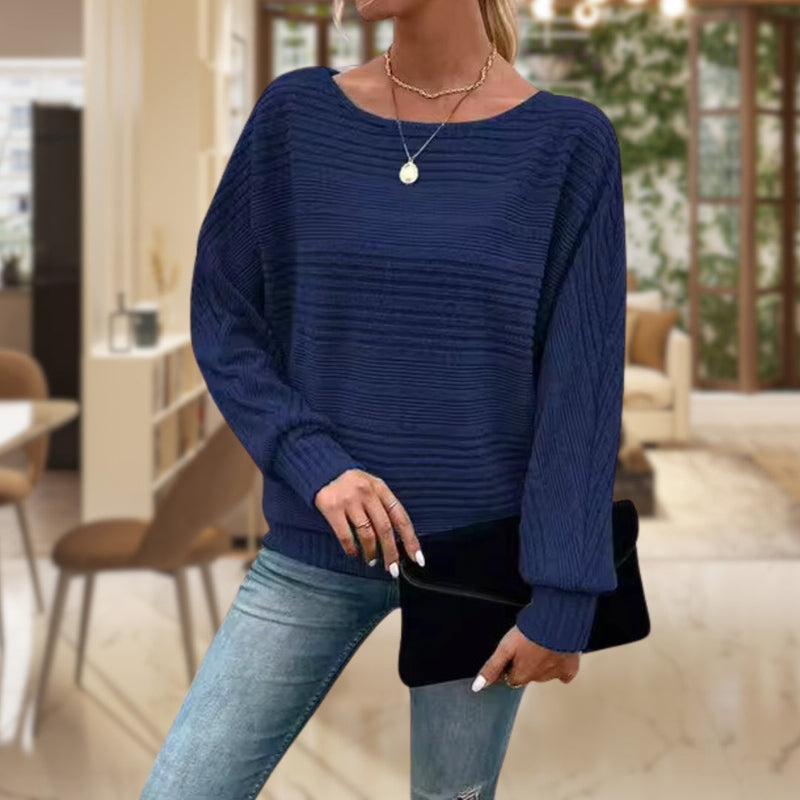 Striped Women's Knit Sweater – Zorine
