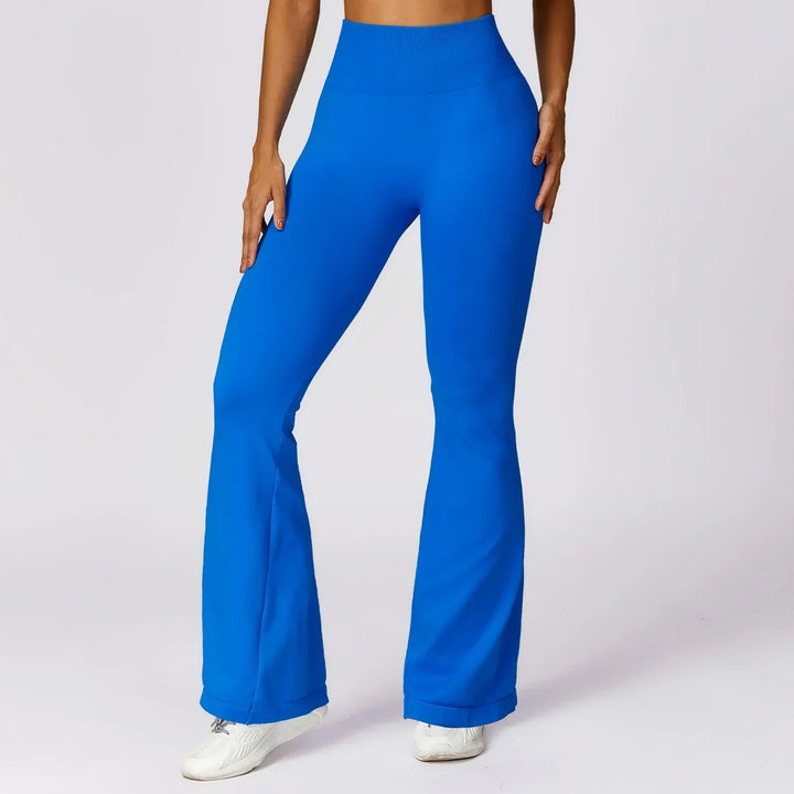 Seamless Flared Yoga Leggings – Elara