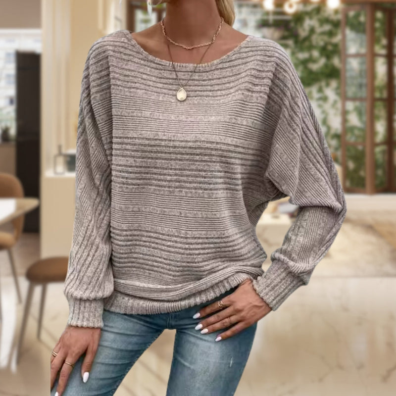 Striped Women's Knit Sweater – Zorine