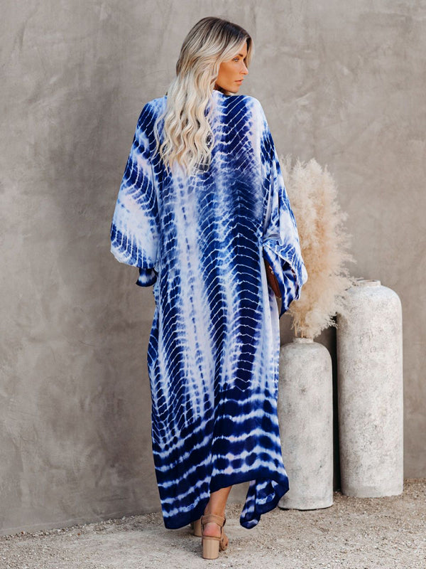 Vævet kimono med bindebælte – Leona
