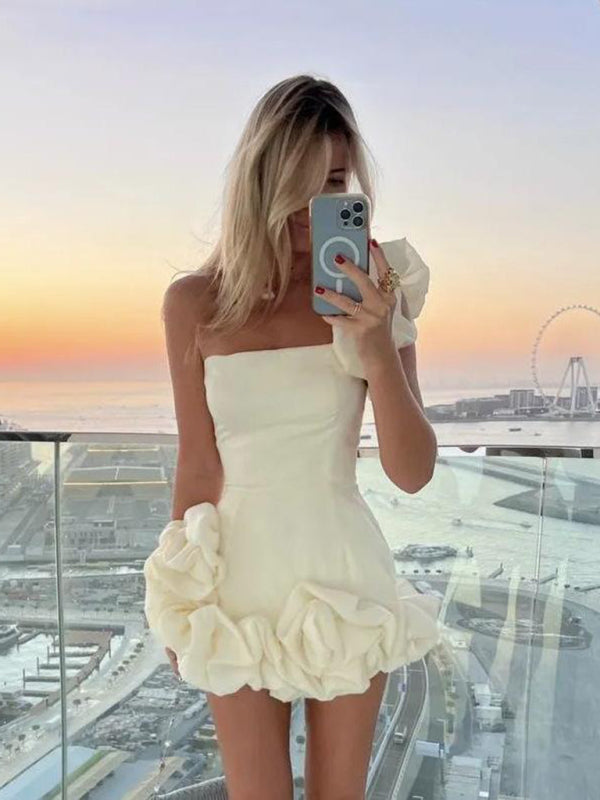 Asymmetrisk one-shoulder-kjole - Evelyn
