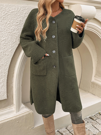 Lang Fleece Women's Jacket With Button Closure – Elara