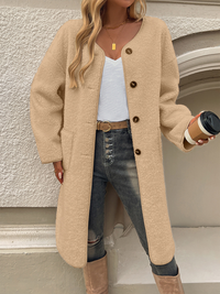 Lang Fleece Women's Jacket With Button Closure – Elara