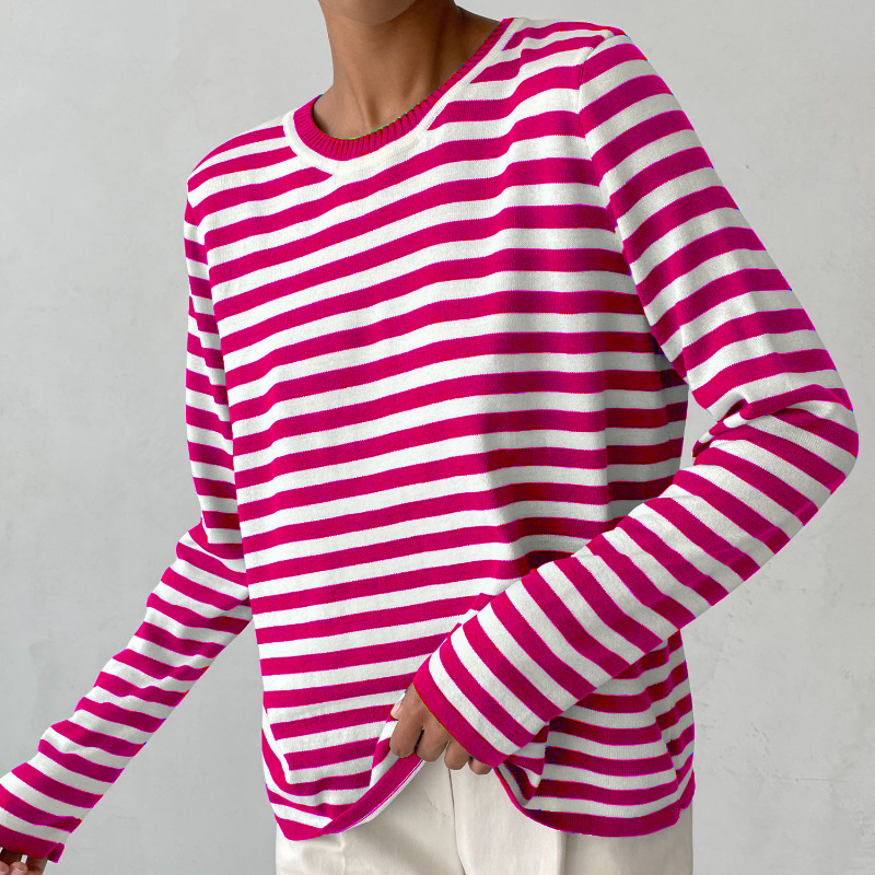 Elegant Striped T-Shirt Made of Lightweight Fabric - StripesLight