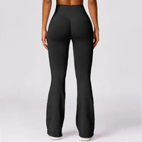 Seamless Flared Yoga Leggings – Elara