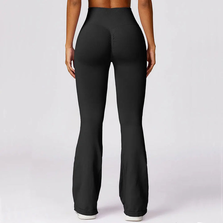Seamless Flared Yoga Leggings – Elara