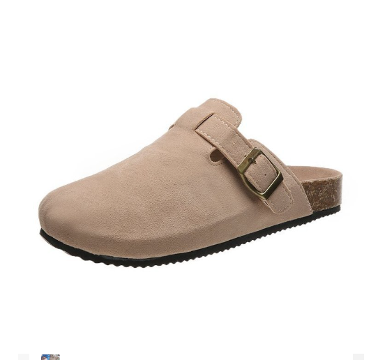 Suede Slippers with Adjustable Strap - Summit