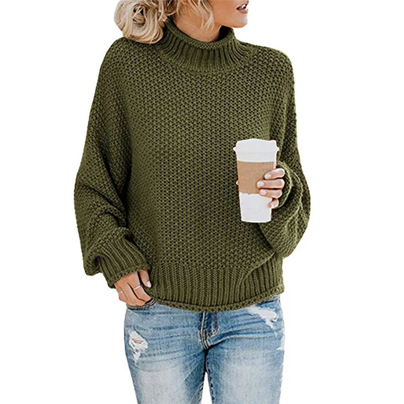 Luxe dame rullekravepullover - Emma