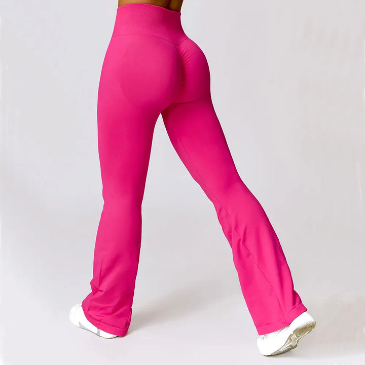 Seamless Flared Yoga Leggings – Elara