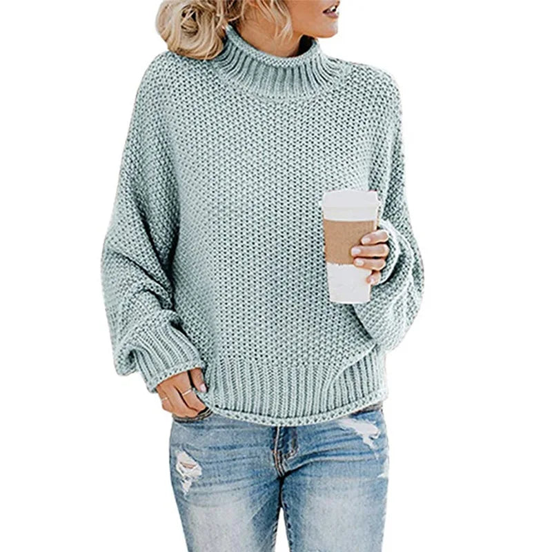 Luxe dame rullekravepullover - Emma