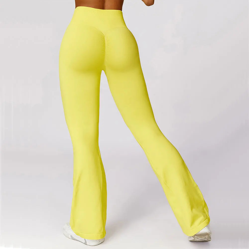Seamless Flared Yoga Leggings – Elara
