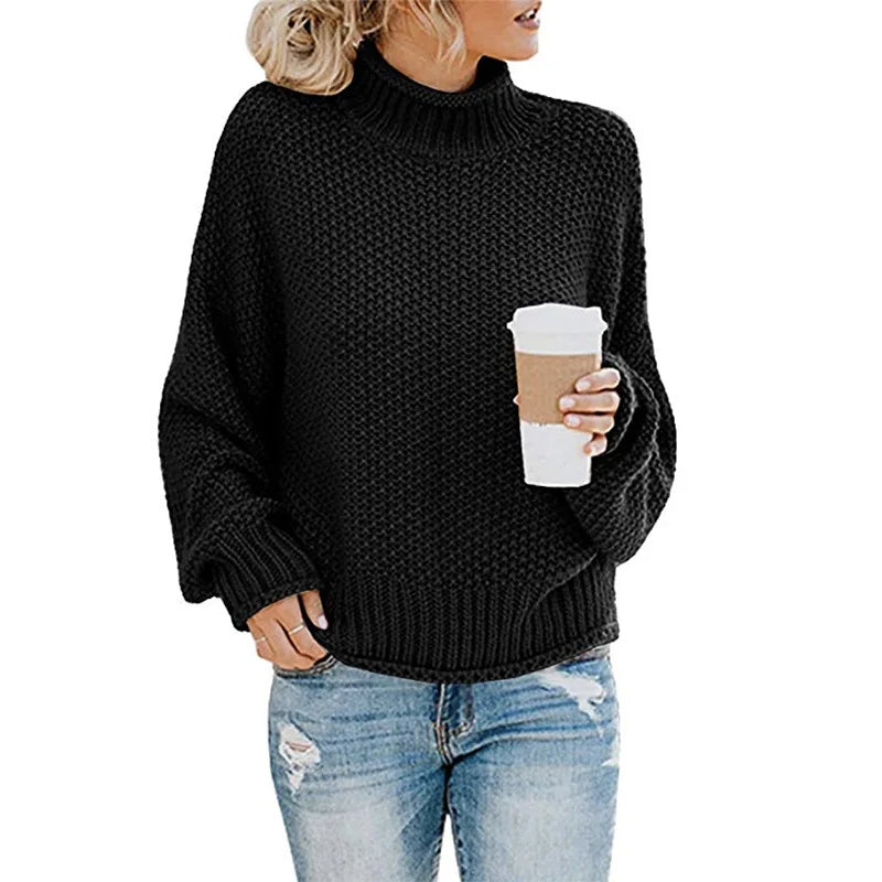 Luxe dame rullekravepullover - Emma