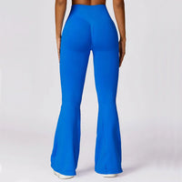 Seamless Flared Yoga Leggings – Elara