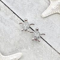 Sea Turtle Earrings made of Opal and Silver – Elena