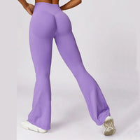 Seamless Flared Yoga Leggings – Elara