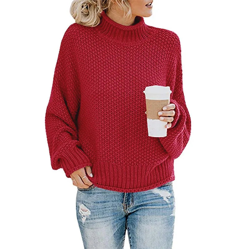 Luxe dame rullekravepullover - Emma