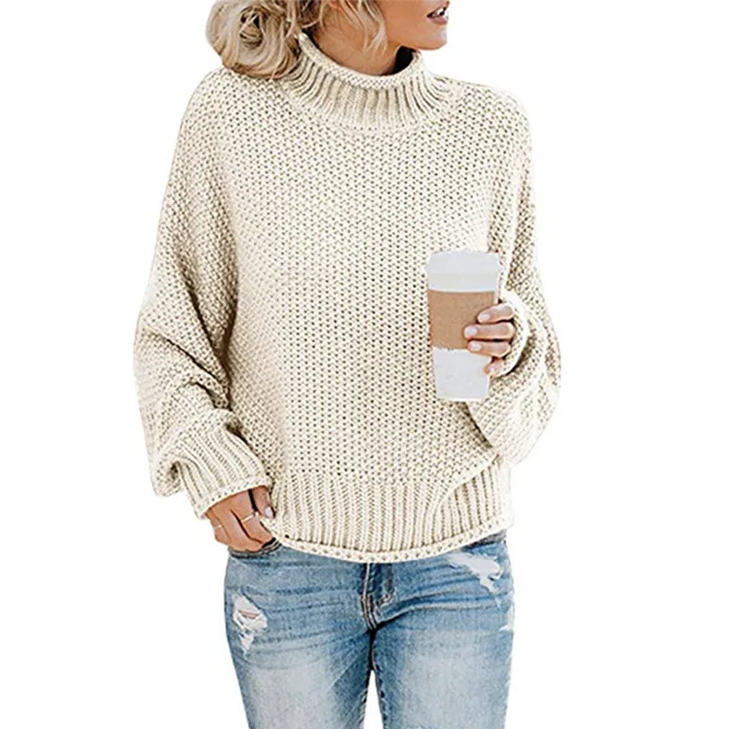 Luxe dame rullekravepullover - Emma