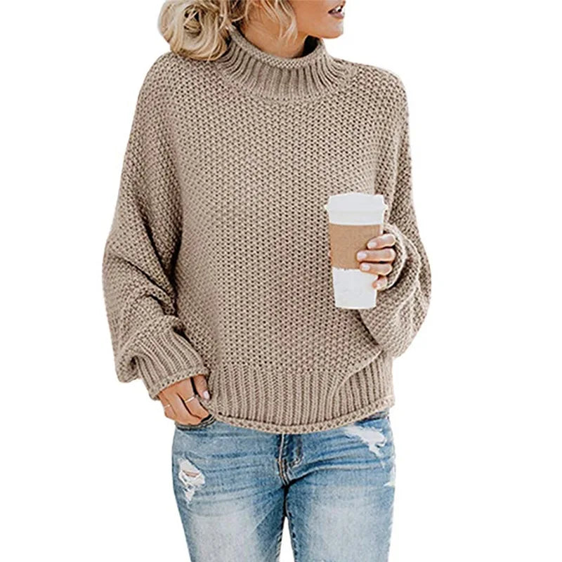 Luxe dame rullekravepullover - Emma