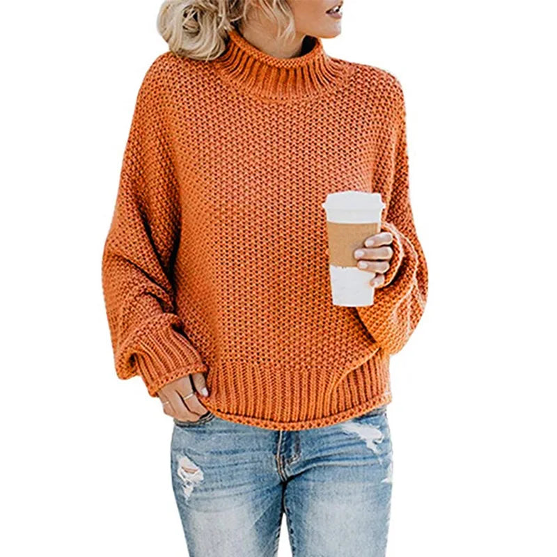 Luxe dame rullekravepullover - Emma