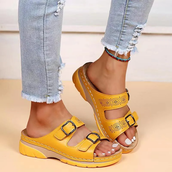 Ortopædiske damesandaler med gel-sål – Sofia
