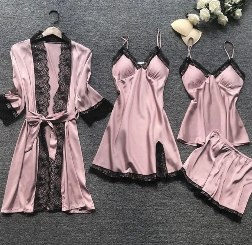 Luxe Satin Nightgown Set - Aurora