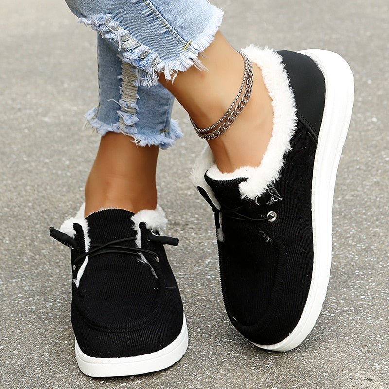 Zapatos de invierno slip-on para mujer con forro de felpa – Maren