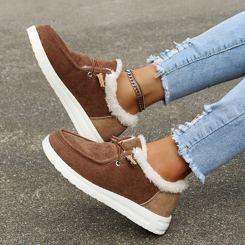 Zapatos de invierno slip-on para mujer con forro de felpa – Maren