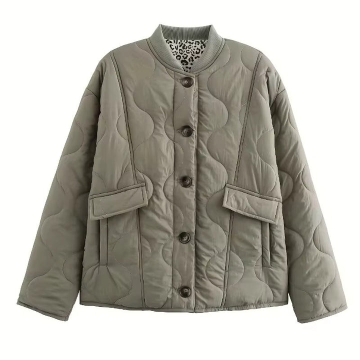 Elegant women's jacket with leopard lining – Narela