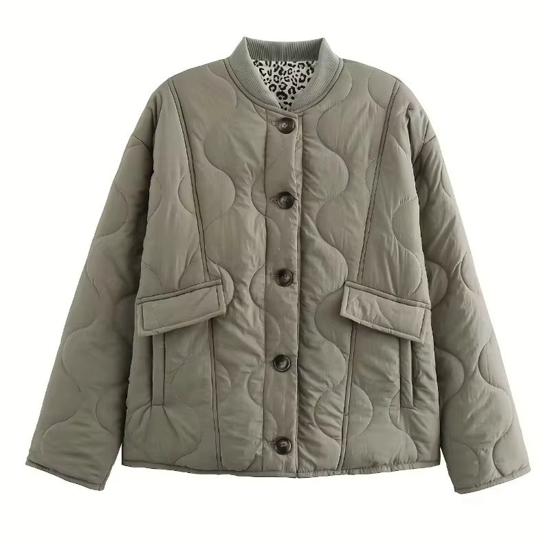 Elegant women's jacket with leopard lining – Narela