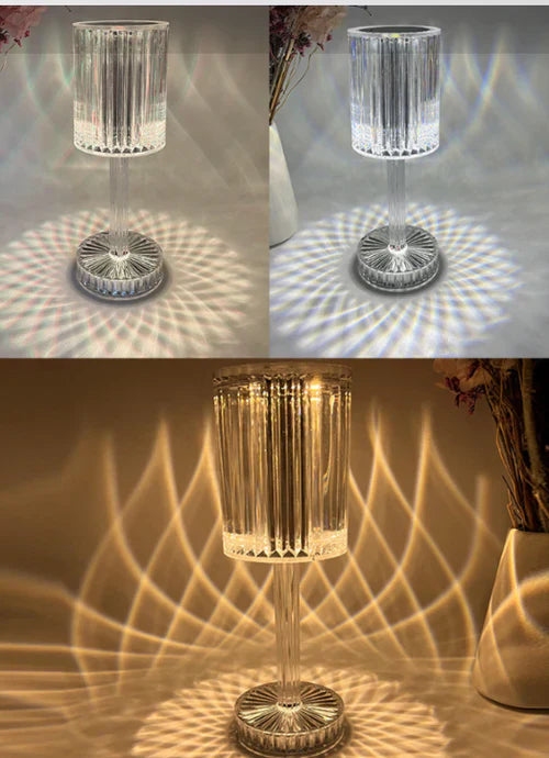 Dimmbar krystallbordlampe med moderne belysning – Seraphine