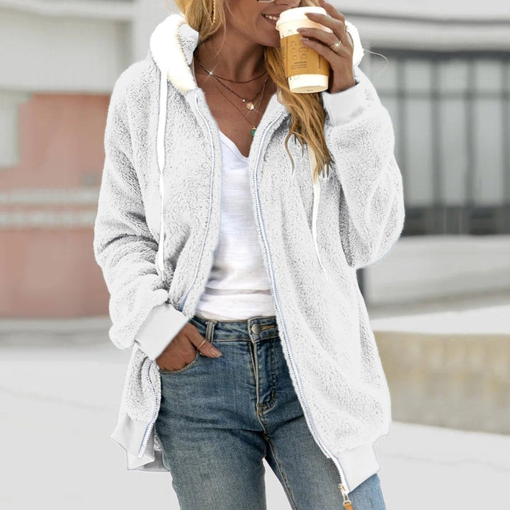 Oversized varm teddyvest med glidelås - Emilia