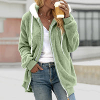 Oversized varm teddyvest med glidelås - Emilia