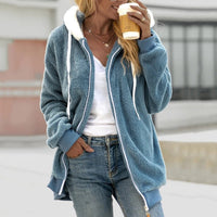 Oversized varm teddyvest med glidelås - Emilia