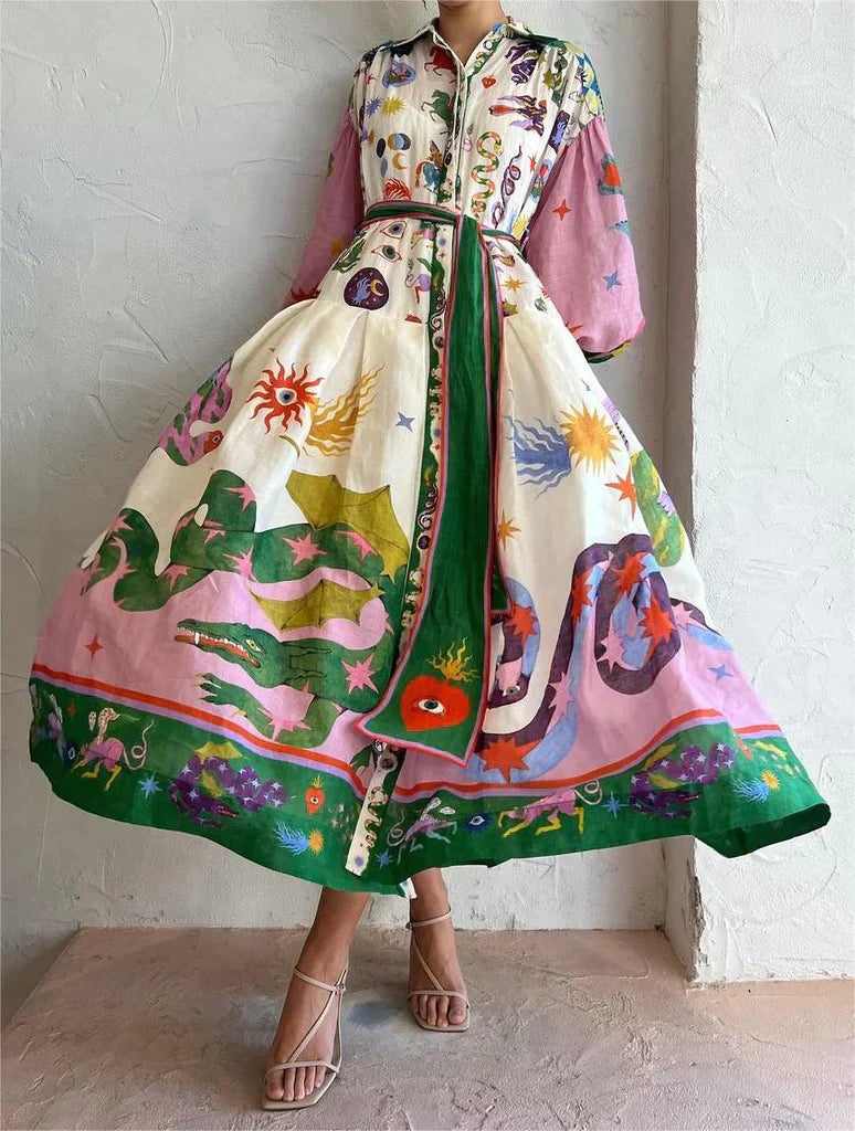 Elegante vestido largo italiano – Bianca