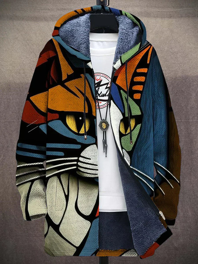 Trendy women's jacket with artistic print – Isa