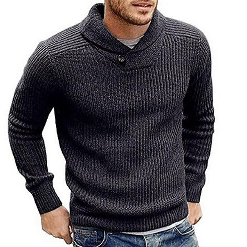 Einfarbiger Herren Strickpullover – Adrian
