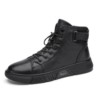 Schwarze Handgemachte Lederstiefel - NoirCraft
