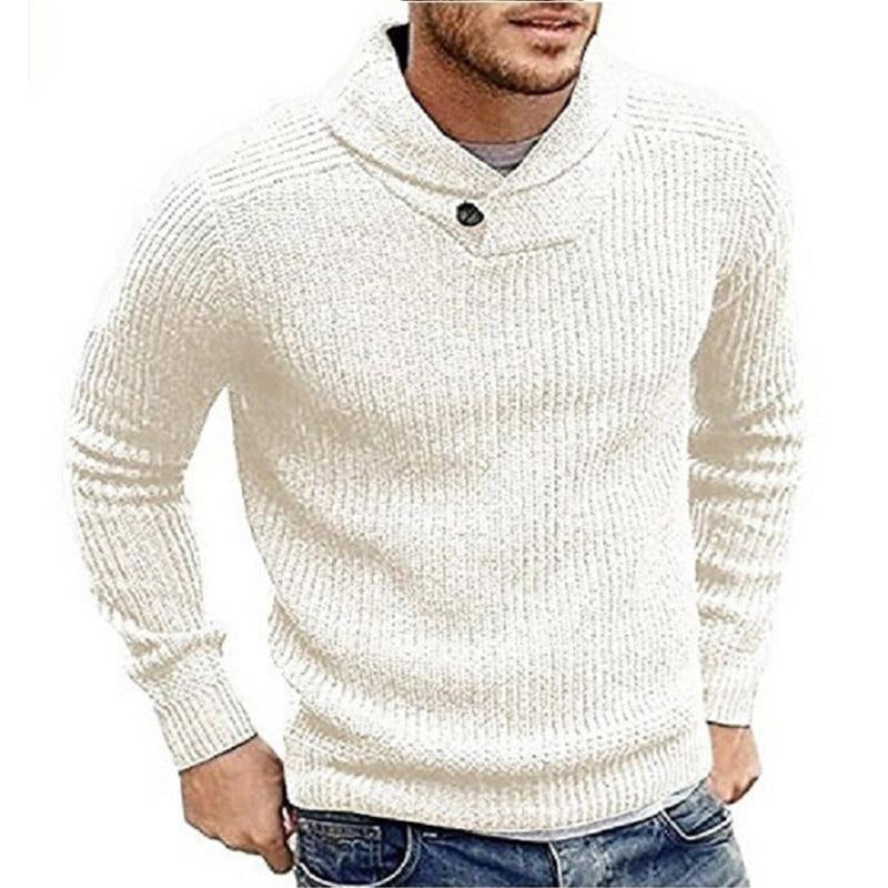 Einfarbiger Herren Strickpullover – Adrian