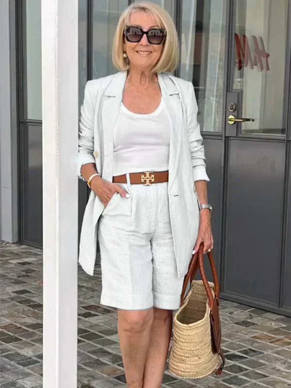 Trendy Women's Linen Summer Suit – Camille